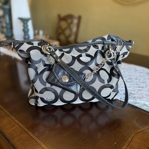 Coach Black and Gray Patterned Women's Bag